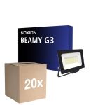 Monipakkaus 20x Noxion LED Valonheitin Beamy G3.1 Musta 50W 5500lm 110D - 830 Lämmin Valkoinen | IP65 - Symmetrinen 