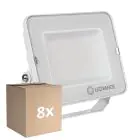 Monipakkaus 8x Ledvance LED Valonheitin Kompakti Valkoinen 50W 4500lm 100D - 830 Lämmin Valkoinen | IP65 - Symmetrinen 